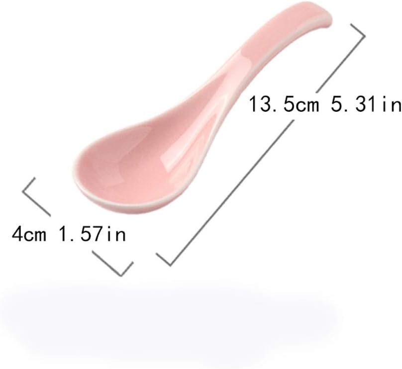 GLigeT スプーン 5ピース スモール スープスプーン セラミック 小型 ライススプーン キッチンツール 調味料 ビビンバ 家庭