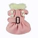 Fitwarm Noble Pink Woolen Pet Clothes for Dog Jackets Coat Dress, Large