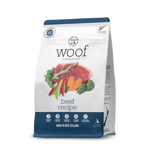 The New Zealand Natural Pet Food Co WOOF Air Dried Dog Bites - Beef Recipe, Air Dried Dog Food, High Protein Beef Food, Healthy Dog Food, 26.5 oz