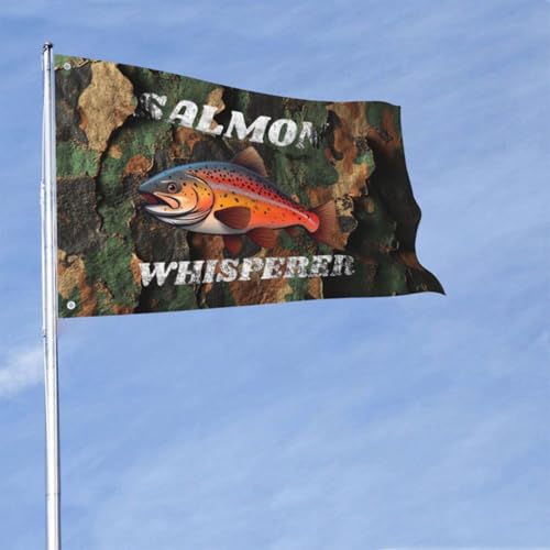 Resistente al viento Bandera temática Whisky de salmón 1 Premium Banderas para eventos 90x150 cm para bares,jardín,patio