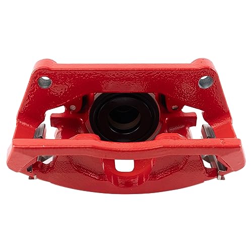 Image of TRQ Rear Brake Caliper Set Painted Red Compatible with 2007-2009 Chrysler Aspen 2004-2009 Dodge Durango 2002-2010 Ram 1500 2003 Ram 1500 Van 2003 Ram 2500 Van 2003 Ram 3500 Van