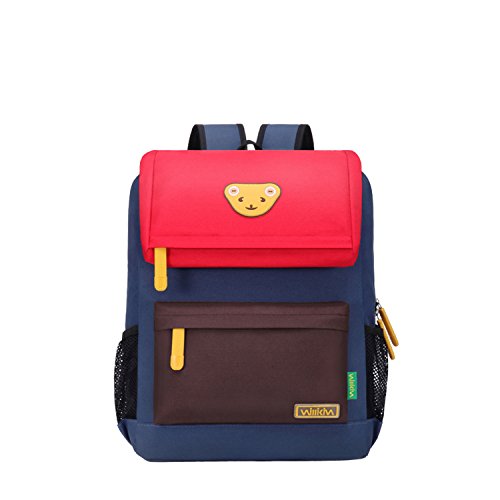 Willikiva Cute Bear Kids School Backpack For Children Elementary School Bags Girls Boys Bookbags (Red/Coffee/Royalblue, Small) #TOP5
