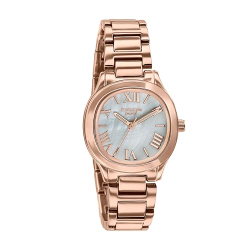 Image of Sonata Poze 8 Quartz Analog with MOP- White Dial IP Rose Gold Alloy Strap Watch for Women - SP80162WM01W