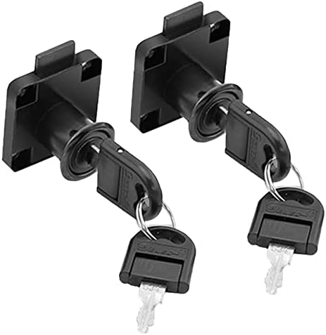 AMSGANK 2er Set Briefkastenschloss 16mm - Mit 5 Schlossplatten & 4 Schlüsseln
