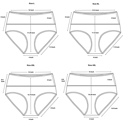Image of GLAMORAS Women Cotton High Waist Full Coverage Broad Band Tummy Tucker Tummy Control Panty, Size L-3XL, Pack of 2 Panties