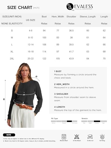 Evaless Womens White Cable Pullover Sweater Old Money Clothes Knitted Cashmere Crewneck Business Casual Tops Medium thumb #5