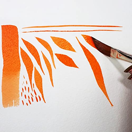 Sable Watercolor Brushes Professional, Fuumuui Kolinsky Sable Brush Set Variety Shapes With Flat, Dagger Stripper, Cat's Tongue Oval Wash Perfect For Watercolor Acrylic Gouache Inks Painting #TOP5