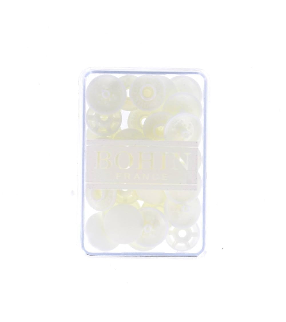 Bohin Snap Fasteners, White, 13mm