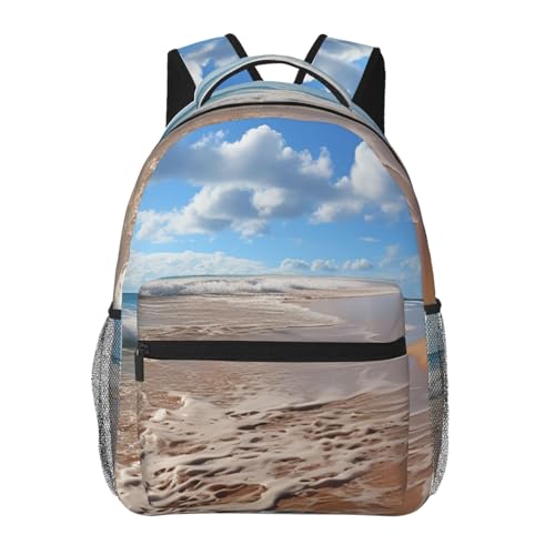 Casual Backpack for Women Men Beach Sand Lightweight Daypack Large Capacity Nurse Bag