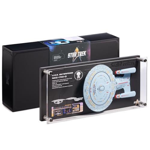 Numskull Targa Replica Star Trek USS Enterprise NCC-1701-D 15x7 (38x17,5 cm) – Merchandising Ufficiale Star Trek – Collezione da Parete