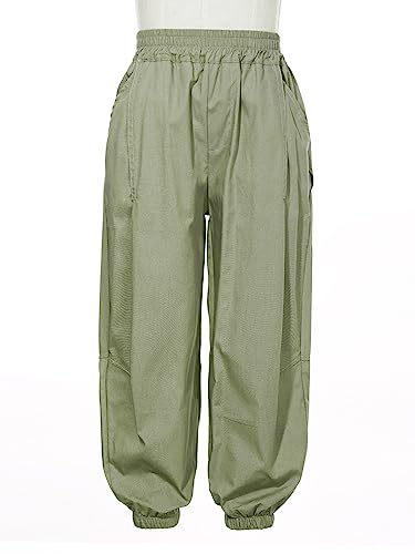 Jhaoyu Boys' Casual Cargo Pants Elastic Waistband Loose Dance Trousers Hiking Running Athletic Jogger Pants Sweatpants3