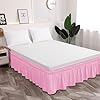Amazon.com: Toodou Queen Pink Bed Skirt – Hotel-Quality Ruffles for ...