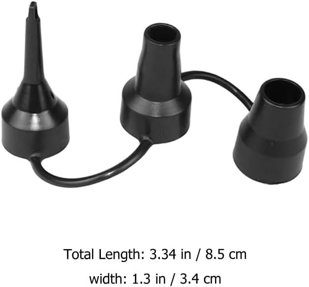 Gatuida 4Pcs Air Pump Replacement Nozzles Inflatable Pump Head 3 Nozzles Air Pump for Air Bed, Inflatable Pool, Float Car Mattress