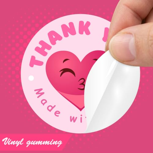 Image of Trifirt Self Adhesive Thank You Stickers for Packaging | Waterproof Vinyl Labels for Small Business, Gift Wrapping, Envelopes, Boxes & Mailers | Strong Adhesive, Easy Peel & Stick (Pattern 7)