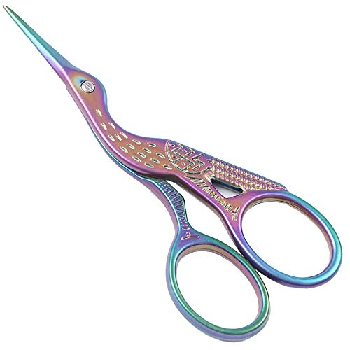 BIHRTC 4.5 inch Stainless Steel Sharp Tip Classic Stork Scissors Crane Design Sewing Scissors DIY Tools Dressmaker Shears Scissors for Embroidery, Craft, Needle Work, Art Work & Everyday Use