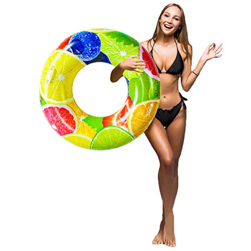 Adult And Kids Pool Float Set With Swimming Ring Tube With Two Handles, Summer Beach Swimming Raft For Children Ages 6 And Up #TOP3