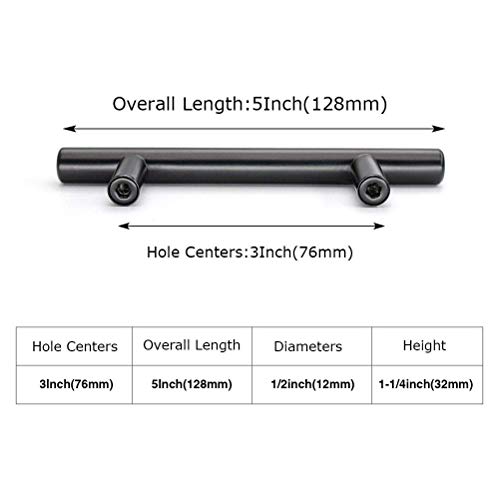 Homdiy 10Pack 3In Cabinet Pulls Matte Black Cabinet Handles Hd201Bk76 Stainless Steel Kitchen Cabinet Handles Black Dr #TOP1