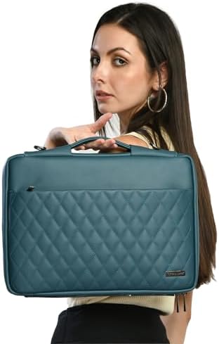 Vaku Luxos® Criss Cross Series 13"|16 Inch Laptop Bag Leather Collection Messenger Organizer Shoulder Sling Office Bag for Men & Women With Adjustable Strap for Laptop and MacBook