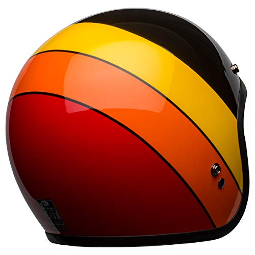 Bell Custom 500 Helmet (Riff Gloss Black/Yellow/Orange/Red - Large) #TOP6