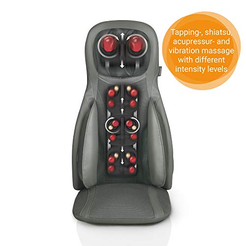 medisana MC 826 Shiatsu Massagesitzauflage, Massageauflage mit Akupressur und Klopfmassage, verstellbare Nackenmassage, 3 Intensitäten, Wärmefunktion für den gesamten Rücken und Nacken - Image 6