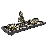 DIESZJ Zen Sand Garden, Zen Garden Mini meditación Zen Garden con Patrones de remolinos para la Oficina en casa para la decoración