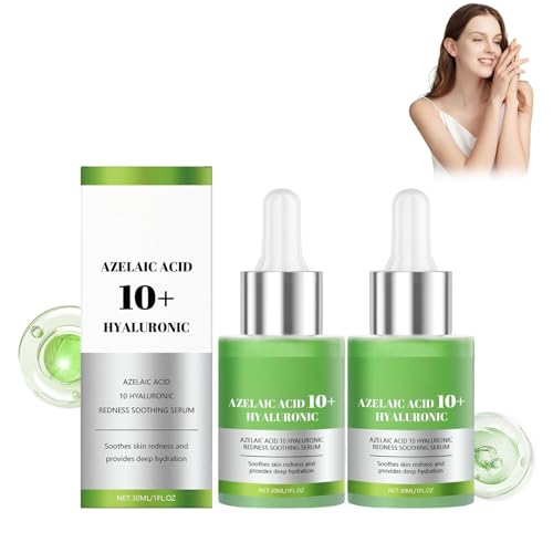 Sérum de ácido hialurónico Hidratante No Graso Suero Reafirmante Anti-Aging, Suaviza las arrugas y da una tez radiante (2 unidades, verde)