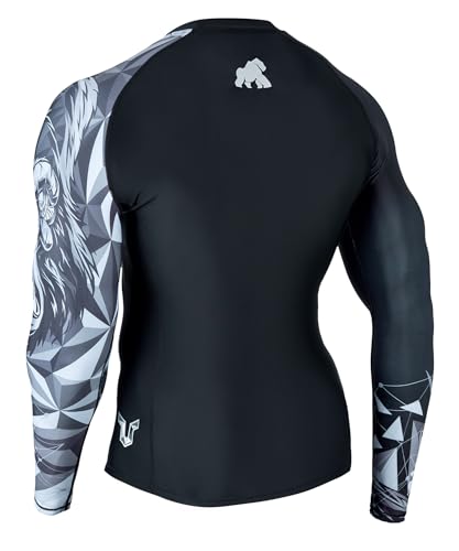 ADOREISM Quick-Dry Men's Long Sleeve Rash Guard UPF 50+ Compression Swim Shirt3