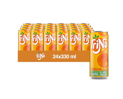 Trina Naranja, Refresco Bajo en Calorías, Bebida Sin Gas - Lata, Pack 24 x 33 cl