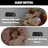 Gjinxi Light Blocking Stickers 4 Sheet Blackout Stickers for Electronic LED Dimming-Each Sheet in 100 Different Size LED Blocking Strips Light Dimming Stickers(Cut-100% Blocking White and Black) #2
