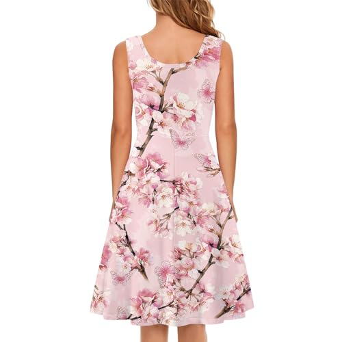 Image of TOADDITDO Womens Summer Sleeveless Tank Dress with 2 Side Pockets XS-4XL Plus Size