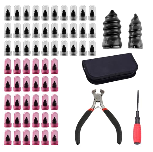 Yshfato 62 PCS Screw in Tire Repair Rubber Nail Kit, Quick Fix & Easy Use Emergency Tubeless Tire Puncture Repair Tools with Screwdriver & Nail Pulling Pliers for Car Motorcycle Truck ATV SUV
