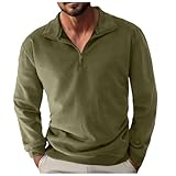 1 Kelandoom Pull Homme Hiver, Golf Hommes V-Neck Pull Tour Training Sweat Sweat-Shirt Homme Tee-Shirt De Travail À Manches Longues Pro Pull Homme Solde Sweat Solid Homme Sweatshirts Homme