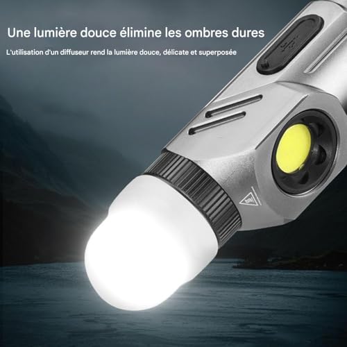 Lampe d'angle réglable à 90° indispensable pour randonnée et bivouac