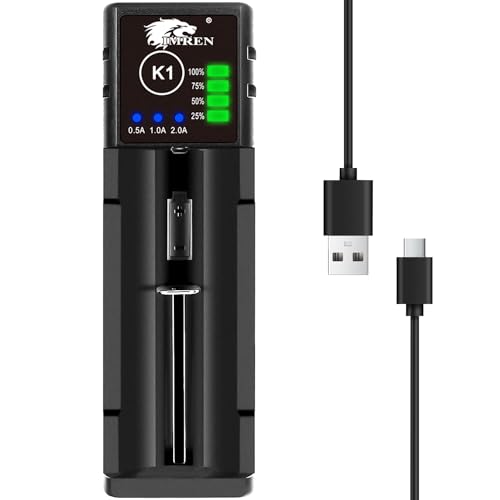 18650 Battery Charger,21700 Battery Charger for 3.7V Li-ion Rechargeable Battery 18650 26650 21700 18500 18350 14500, Ni-MH Ni-Cd AA AAA Batteries