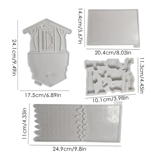 Moule pour crèche de Noël en silicone à offrir pour création résine époxy - 6