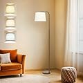 AKASUKI Floor Lamp for Living Room with 3 Color Temperatures, Foot Switch Standing Lamps for Living Room, Bedroom, Office, Arc Mordern Floor Lamp with 9W LED Bulb Included