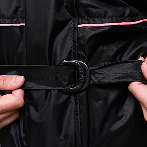 Capa de chuva Pioneira Nylon Impermeável Motoqueiro Motoboy Com Gola Touca e bolso rosa EGG