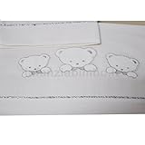  Lenzuoline per Lettino Mibb Scintilla 3pz. Bianco Latte