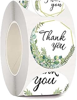 Thank You Stickers, 500 Pieces 1.5 Inch 8 Styles Design Round Thank You Stickers Roll, Small Business Sticker Labels for Wedding, Birthday, Christmas, Party Gift Bags