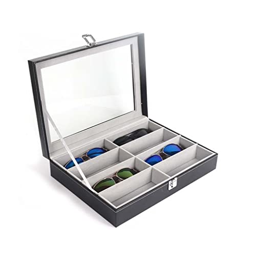 Ditudo 8 Slot Premium Glasses Sunglasses Faux Leather Glasses Organizer Organizer Display Box #TOP10