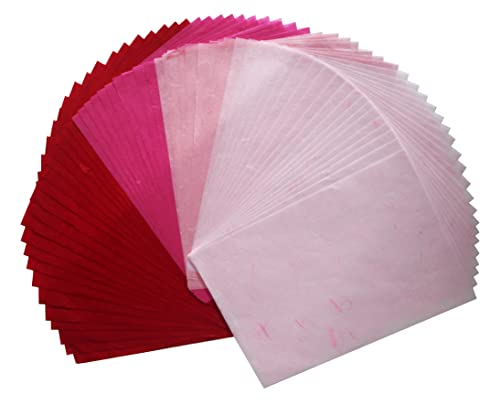 Papier washi de mûrier rose : 50 feuilles pour origami japonais et technique du découpage