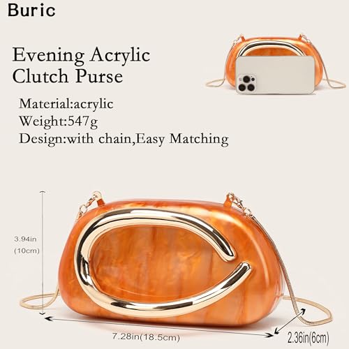 Image of Acrylic Clutch Purse for Women Marbling Evening Wedding Handbags Acrylic Shell Box Purses for Party Prom Cocktail