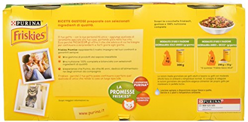 Friskies Gatto Patè con Coniglio e Verdure, 3 x
