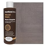 Furniture Clinic Wood Stain | Warm Graphite | Water Based | Fast Drying, Low Odor, & Non-Toxic | for Indoor & Outdoor Furniture and More | Multiple Finishes | (8.5oz / 250ml)