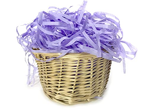 Image of Eco Sarras Confitti Shredded Paper Crinkle Grass Strips for Gift Tray Hamper Packaging, Box Filler, Basket Filler, Christmas Festival Decoration Paper (100 GM, Purple)