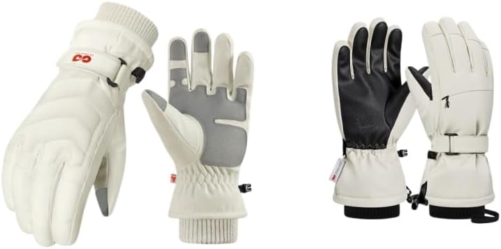 2 Pair Winter Warm Gloves for Men Women Youth Waterproof Windproof Touchscreen Thermal Cold Weather Ski Snow Glove for Skiing Snowboarding Running Driving Cycling Walking Hiking Outdoor Work