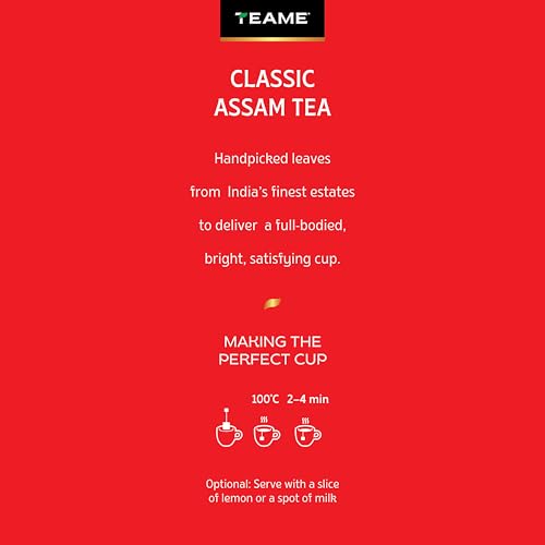 Image of TE-A-ME Premium Assam Black Tea Bags, 50 Count (25 x 2) | Strong Indian Tea | Rich Aroma | Everyday Morning Beverage | Pack of 2