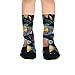 susiyo Artistic Colorful Fish Pattern Hiking Socks Boy Girls - Cushioned Crew Socks for Kids Soft, Breathable & Seamless Toe for All-Day Comfort
