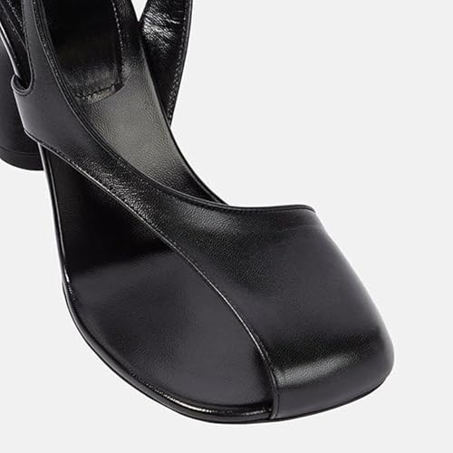 Women's Asymmetric Square Toe High Heel Sandals, Flip Flop High Heeled Sandals,Square Toe Adjustable Ank Fashion Sandals4