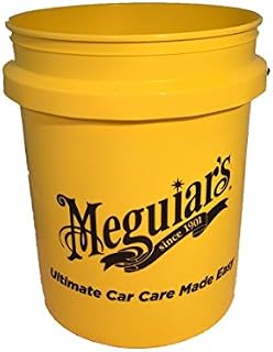 Meguiar's RG203 Yellow Large Car Wash Bucket 5US Gallon (Grit Guard compatible / sold separately)